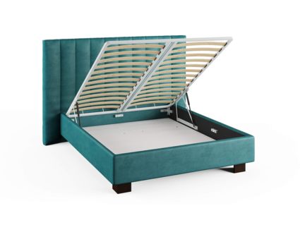 Кровать Сонум Barbara Кашемир Синий (с подъемным механизмом) 200х200