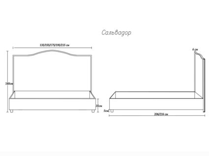 Кровать Димакс Сальвадор Нуар с подъемным механизмом 120х200