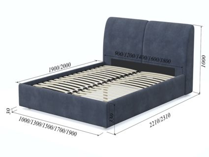 Кровать Арско Бекка Микрошеннил Frida 08