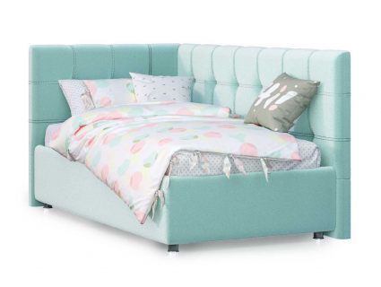 Кровать Nuvola Sabina угловая Velutto 14 160х200