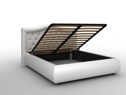 Кровать Sleeptek Premier 6 Экокожа White (с подъемным механизмом) 120х190