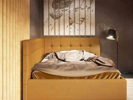 Кровать Nuvola Sabina угловая Velutto 22 (с подъемным механизмом) 90х200