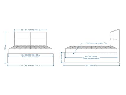 Кровать Lonax Марселла велюр Dolly-2 (с подъемным механизмом) 200х190