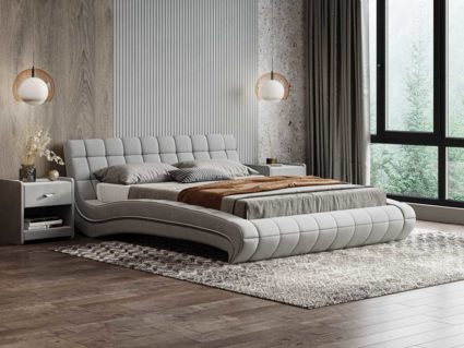 Кровать Сонум Milano Кашемир Бежевый (с подъемным механизмом) 160х190