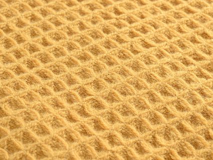 Плед Tkano Essential из шерсти цвета охры