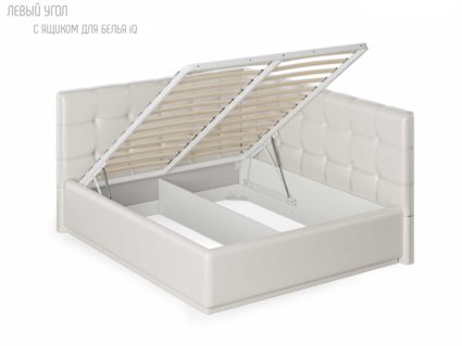 Кровать Nuvola Sabina угловая Velutto 26 (с подъемным механизмом) 180х190